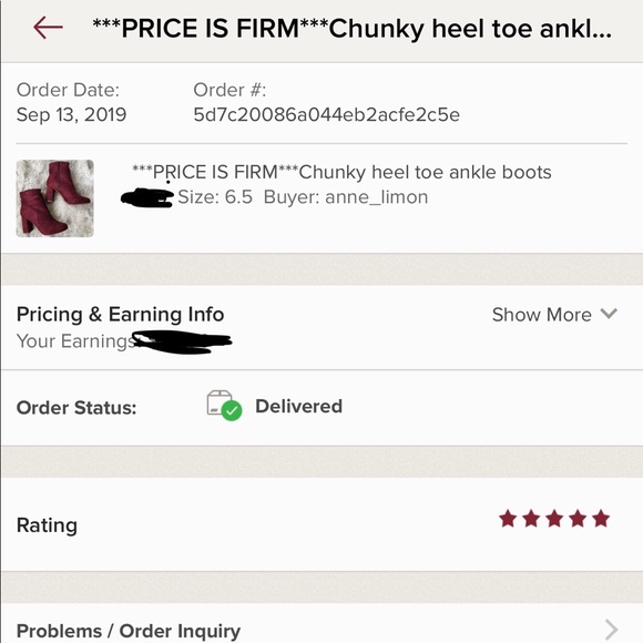 ‼️PRICE IS FIRM‼️Chunky heel toe ankle boots - Picture 4 of 5
